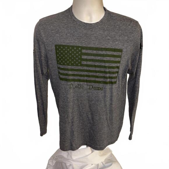 Under Armour Other - Under Armour Notre Dame  MENS SIZE SMALL LONG‎ SLEEVE SHAMROCK SERIES 2016  GRAY
